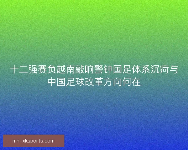 十二强赛负越南敲响警钟国足体系沉疴与中国足球改革方向何在